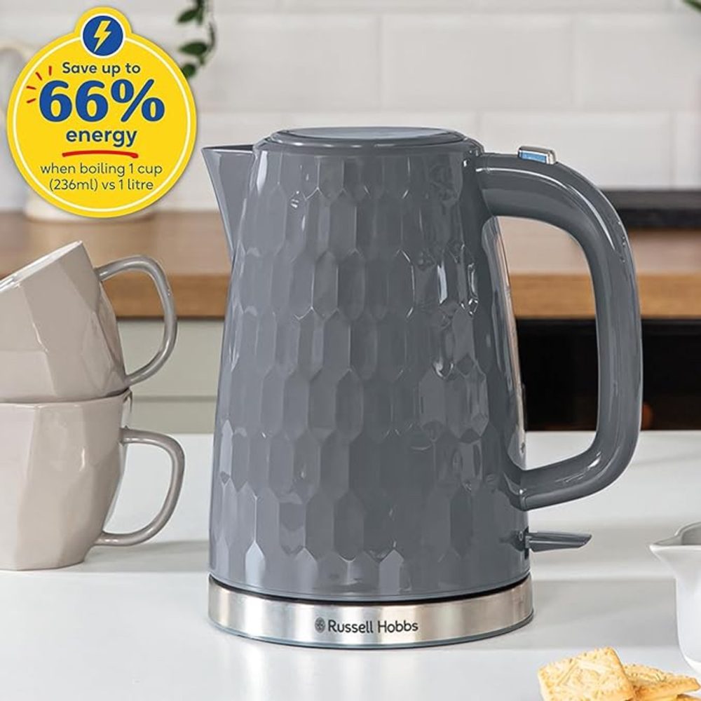 Russell Hobbs Honeycomb Kettle | Grey | 26053 Russell Hobbs Honeycomb Kettle | Grey | 26053