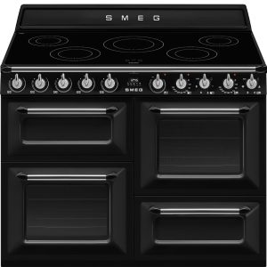 Smeg 110cm Victoria Triple Cavity Cooker | Induction Hob | Black | TR4110IBL2