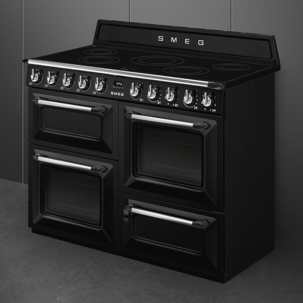 Smeg 110cm Victoria Triple Cavity Cooker | Induction Hob | Black | TR4110IBL2 Smeg 110cm Victoria Triple Cavity Cooker | Induction Hob | Black | TR4110IBL2