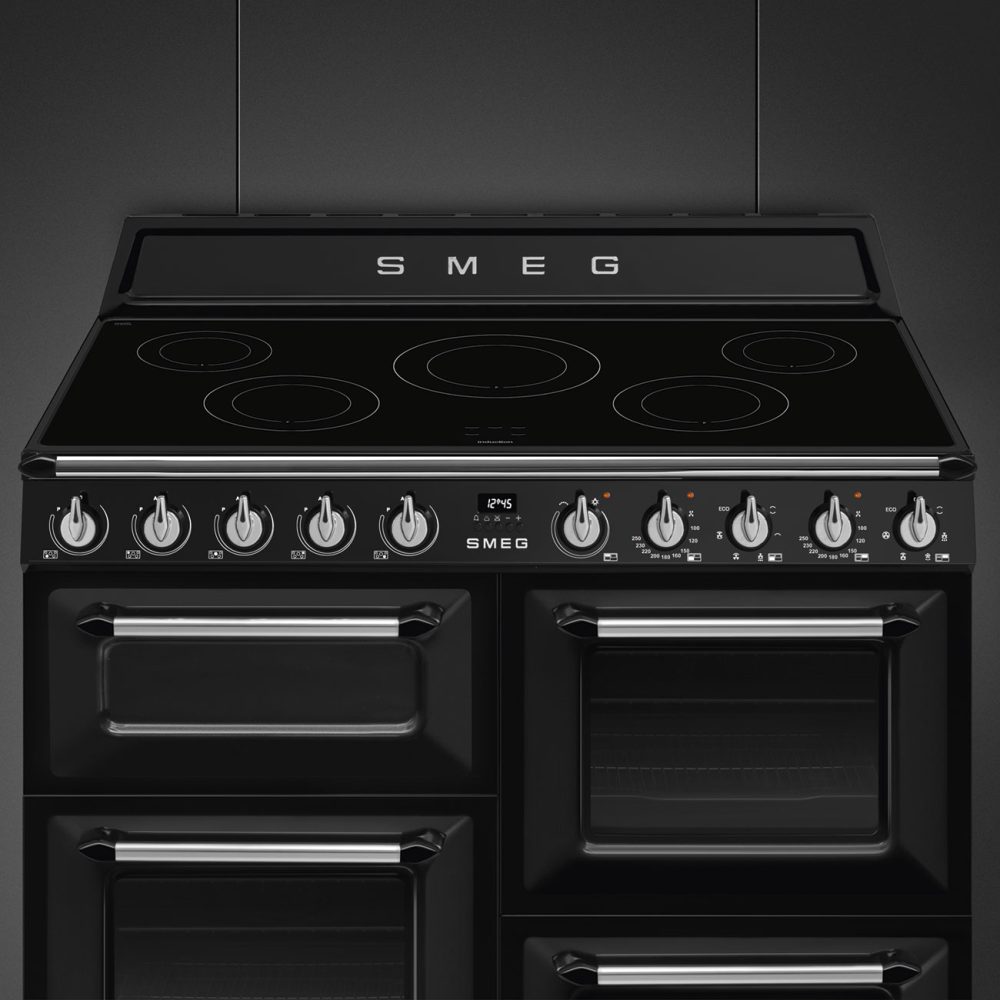 Smeg 110cm Victoria Triple Cavity Cooker | Induction Hob | Black | TR4110IBL2 Smeg 110cm Victoria Triple Cavity Cooker | Induction Hob | Black | TR4110IBL2