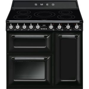Smeg 90cm Victoria Triple Cavity Cooker | Induction Hob | Black | TR93IBL2