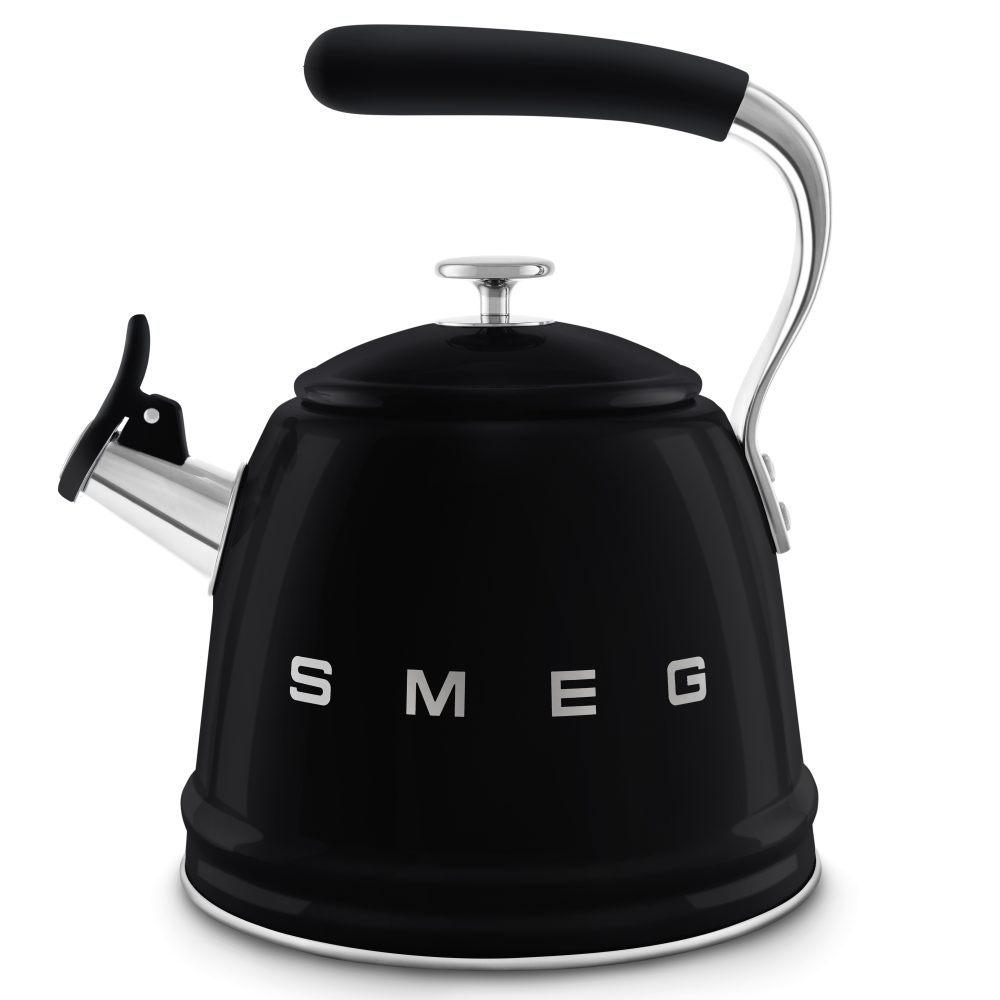Smeg 50’s Style Whistling Kettle | Black | WKF01BL Smeg 50’s Style Whistling Kettle | Black | WKF01BL