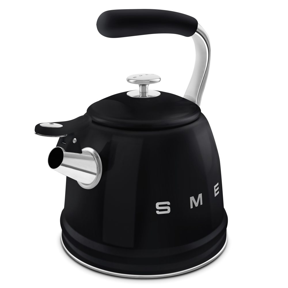 Smeg 50’s Style Whistling Kettle | Black | WKF01BL Smeg 50’s Style Whistling Kettle | Black | WKF01BL