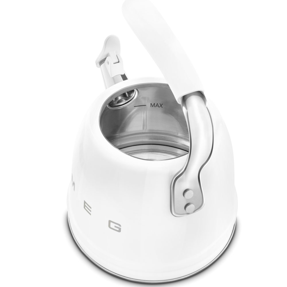 Smeg 50’s Style Whistling Kettle | White | WKF01WH Smeg 50’s Style Whistling Kettle | White | WKF01WH