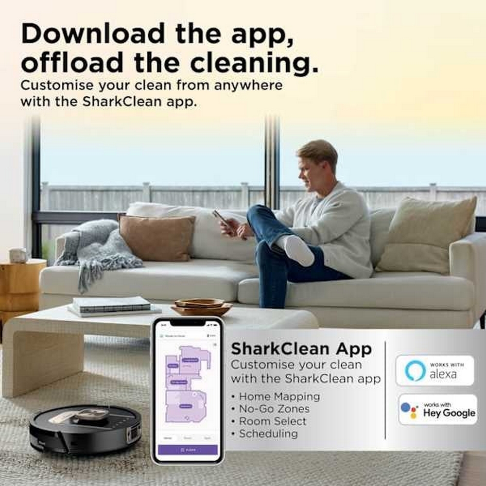 Shark ThermaCharged Power Detect Robot Vacuum I Black I RV2900XEUK Shark ThermaCharged Power Detect Robot Vacuum I Black I RV2900XEUK