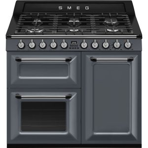 Smeg 100cm Victoria Triple Cavity Cooker | Duel Fuel | Slate Grey | TR103GR
