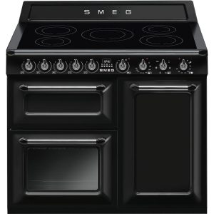 Smeg 100cm Victoria Triple Cavity Cooker | Induction Hob | Black | TR103IBL