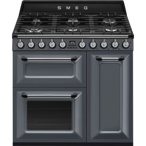 Smeg 90cm Victoria Triple Cavity Cooker | Duel Fuel | Slate Grey | TR93GR
