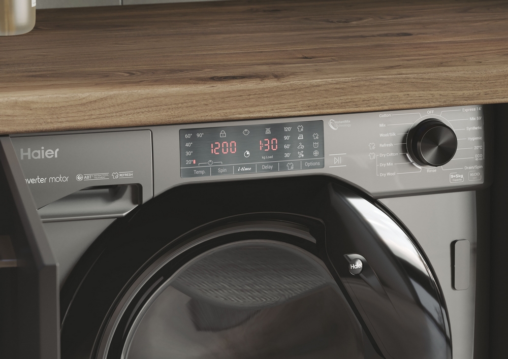 Haier Integrated 9kg Washer/Heat Pump Tumble Dryer I 5kg Dry I HWDQ90B416FWBR Haier Integrated 9kg Washer/Heat Pump Tumble Dryer I 5kg Dry I HWDQ90B416FWBR