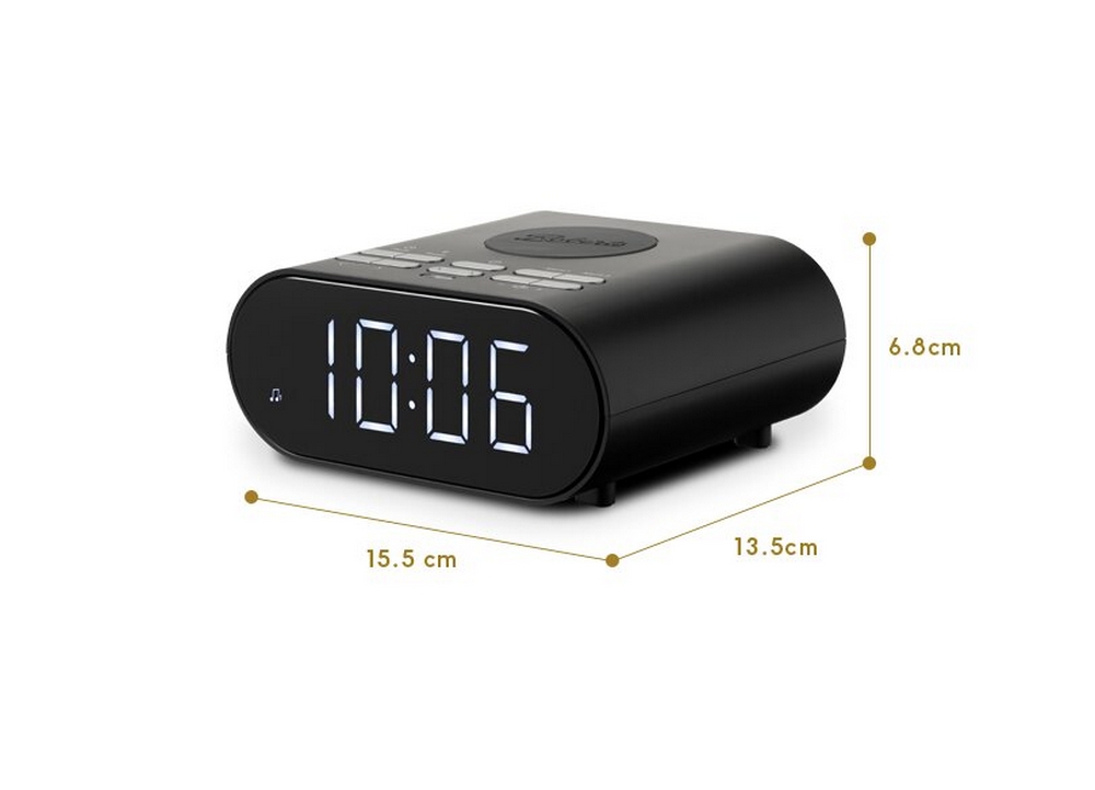 Roberts Ortus FM Dual Alarm Clock Radio I Black I ORTUSFMBK Roberts Ortus FM Dual Alarm Clock Radio I Black I ORTUSFMBK