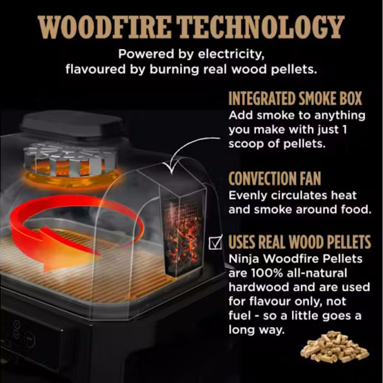 Ninja Woodfire Electric BBQ Grill & Smoker | OG901UK Ninja Woodfire Electric BBQ Grill & Smoker | OG901UK