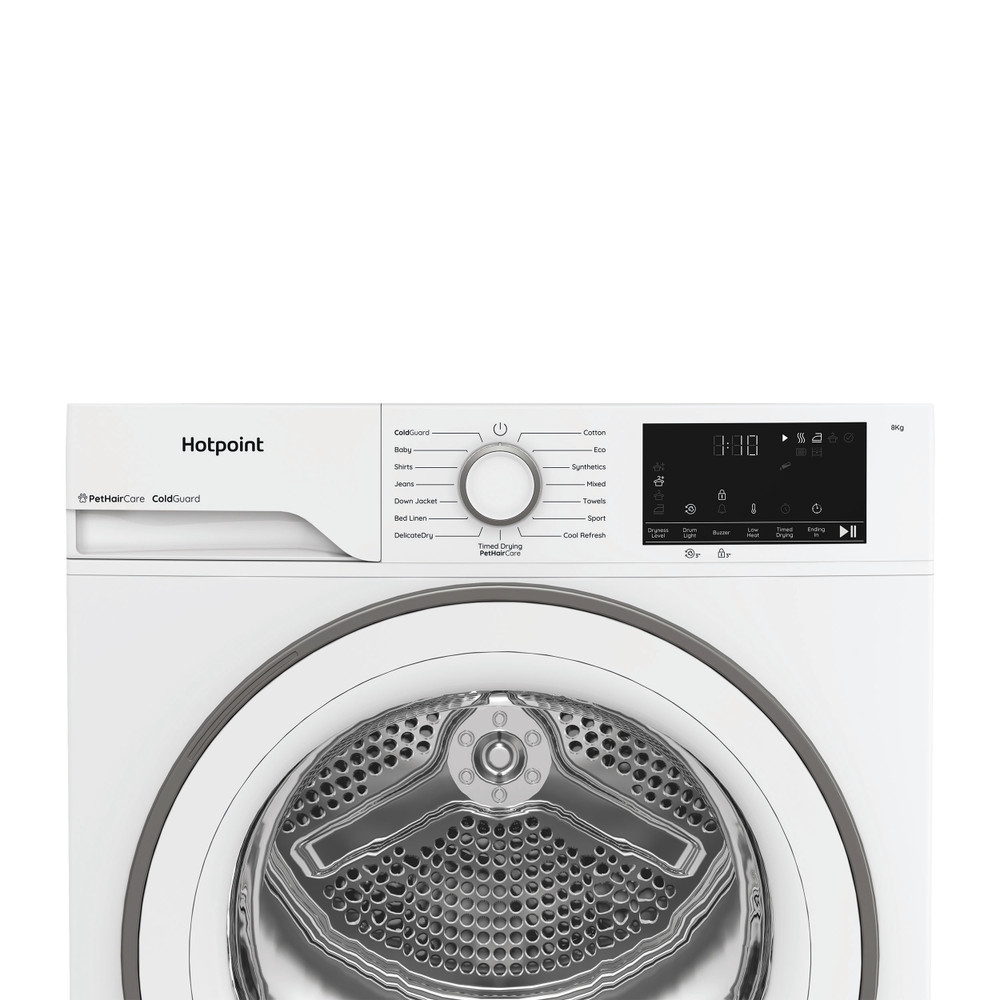 Hotpoint 8kg Cold Guard Heat Pump Tumble Dryer I White I HHDD80WWIRE Hotpoint 8kg Cold Guard Heat Pump Tumble Dryer I White I HHDD80WWIRE
