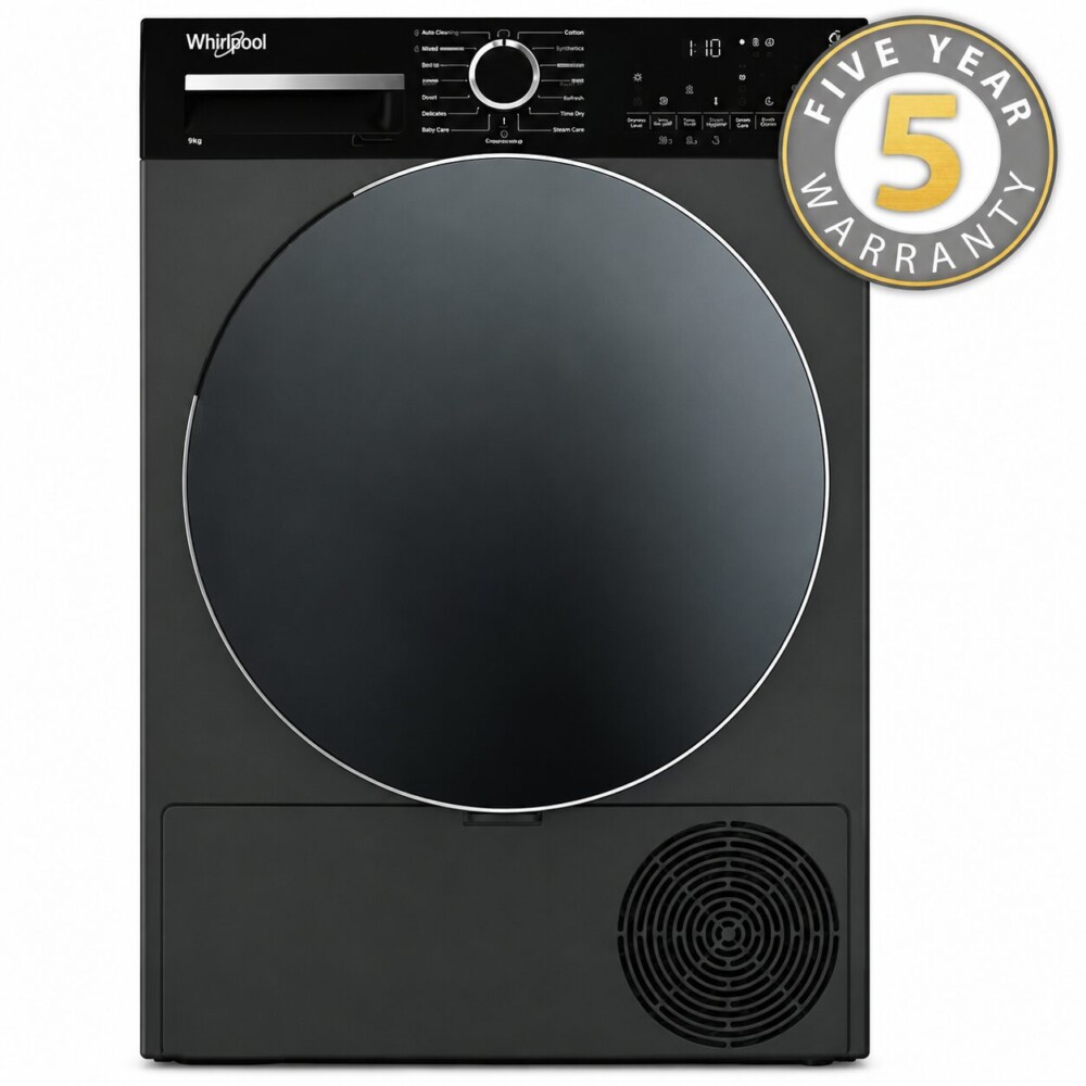 Whirlpool 10kg Heat Pump Tumble Dryer I Black I WDH10W7MGIRE Whirlpool 10kg Heat Pump Tumble Dryer I Black I WDH10W7MGIRE