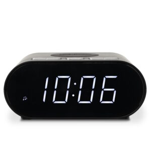 Roberts Ortus Charge FM Alarm Clock Radio with Phone Charger I Black I ORTUSCHARGEBK
