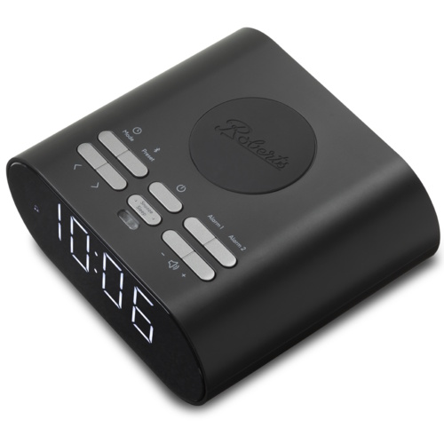 Roberts Ortus Charge FM Alarm Clock Radio with Phone Charger I Black I ORTUSCHARGEBK Roberts Ortus Charge FM Alarm Clock Radio with Phone Charger I Black I ORTUSCHARGEBK