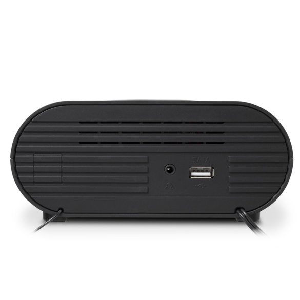 Roberts Ortus Charge FM Alarm Clock Radio with Phone Charger I Black I ORTUSCHARGEBK Roberts Ortus Charge FM Alarm Clock Radio with Phone Charger I Black I ORTUSCHARGEBK