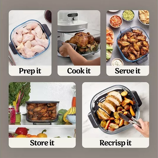 Ninja CRISPi Pro Glass Air Fryer I Bone I AS101UKLG Ninja CRISPi Pro Glass Air Fryer I Bone I AS101UKLG