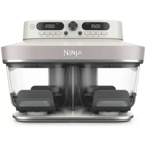Ninja Dual Basket Glass Air Fryer | 7.6 Litre | Bone | DD102UKIV2