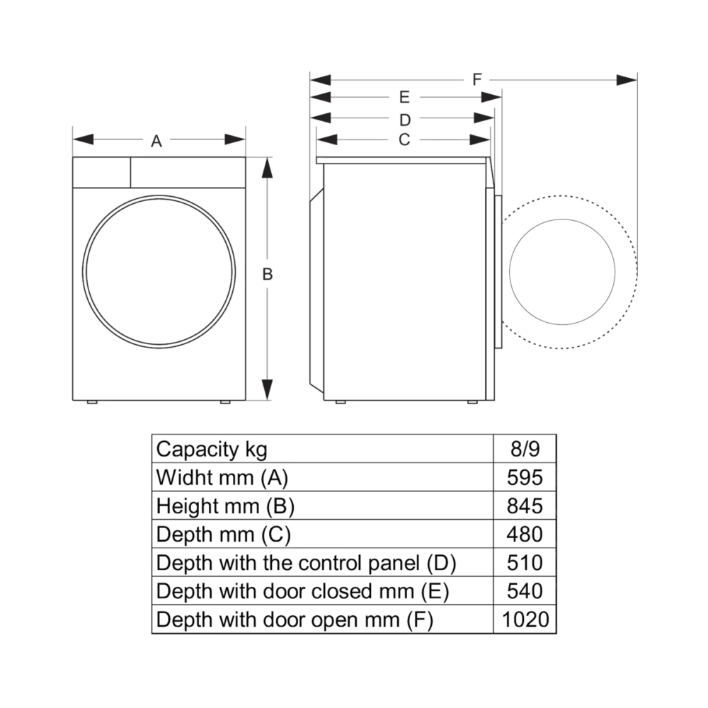 Hisense 3S Series 1400 Spin Washing Machine I 8kg I White I WF3S8043BW Hisense 3S Series 1400 Spin Washing Machine I 8kg I White I WF3S8043BW