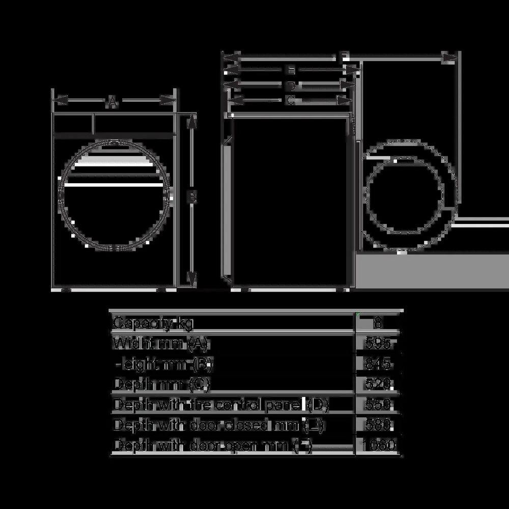 Hisense 3S Series Heat Pump Tumble Dryer I 8kg I White I DH3S802BW3 Hisense 3S Series Heat Pump Tumble Dryer I 8kg I White I DH3S802BW3